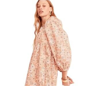 NEW J. Crew Squareneck Cotton Poplin Babydoll Dress in Zinnia Floral Size M NWT